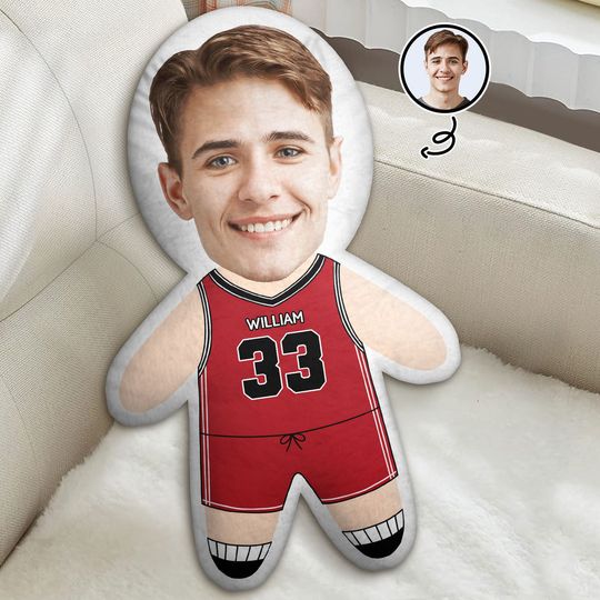 Discover Custom Photo Basketball Team - Gift For Kids, Gift For Man - Custom Shaped Pillow
