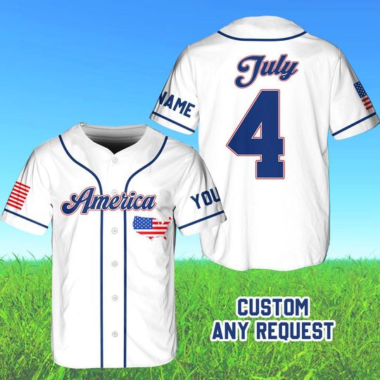 Discover 4th Of July Jersey, Independence Day America Baseball Jersey, Custom USA Jersey, Patriotic Sportswear, Memorial Day Shirts, American Flag