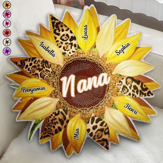 Discover Nana, Mom, Auntie Sunflower - Birthday, Loving Gift For Mother - Custom Shaped Pillow