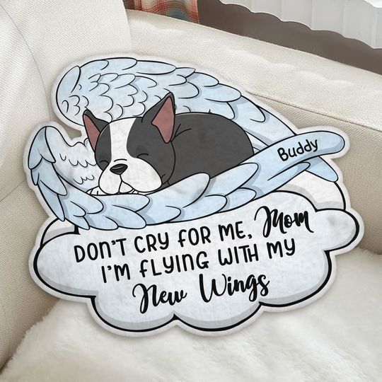 Discover Angel Pet Don't Cry For Me, Mom - Memorial Gift For Dog Lover- Custom Shaped Pillow