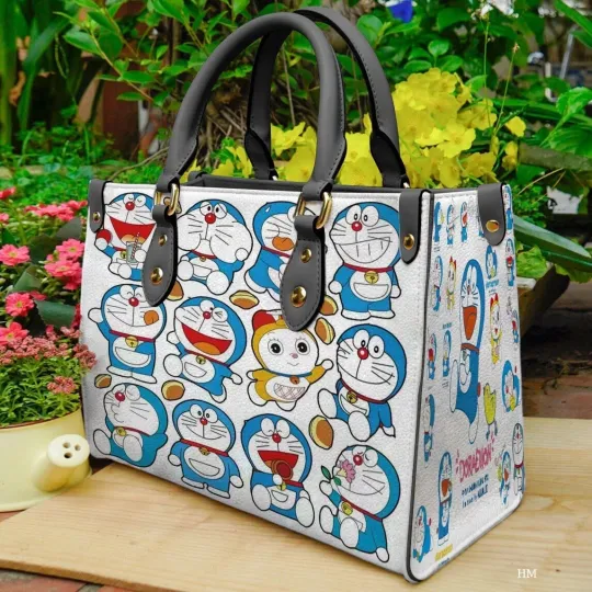 Discover Personalized Doraemon Leather Handbag, Doraemon Women's Leather Bag Gift