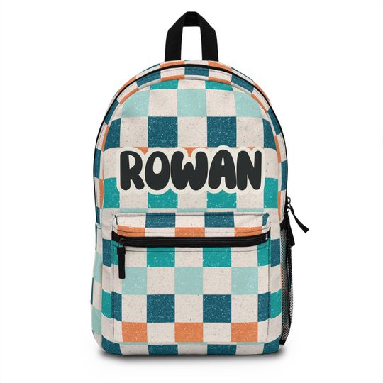 Discover Personalized Backpack Checkered, Back to school boys