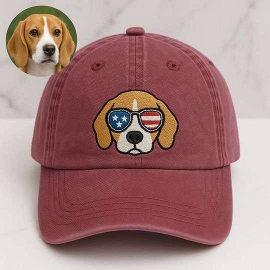 Discover Embroidered Custom Dog 4th of July Hat, Dog Breed Fourth of July Hat, Personalized Dog Mom 4th July Hat America Patriotic Independence Day