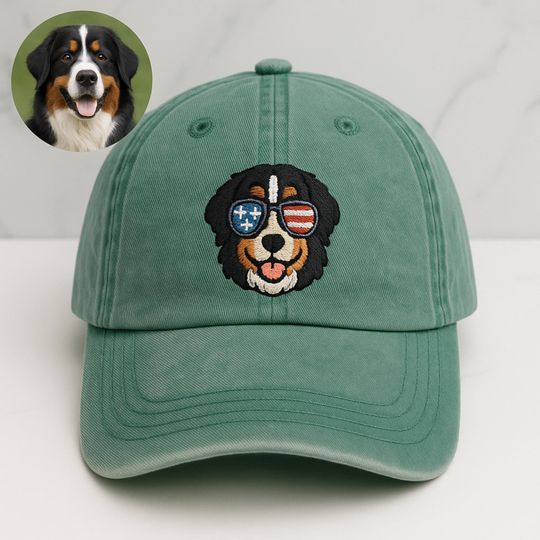 Discover Embroidered Custom Dog 4th of July Hat, Dog Breed Fourth of July Hat, Personalized Dog Mom 4th July Hat America Patriotic Independence Day