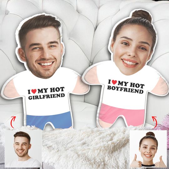 Discover I Love You - Personalized Couple Shaped Pillow