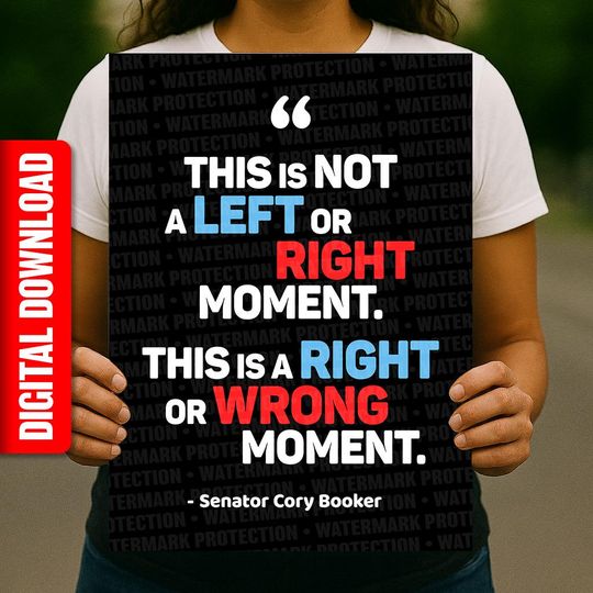 Discover Right or Wrong Moment Protest Sign