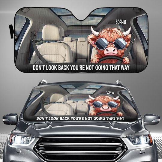 Discover Don't Look Back - Personalized Car Sunshade