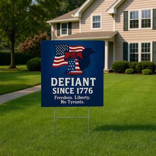Discover Rejecting Kings Since 1776 Protest Yard Sign, Freedom