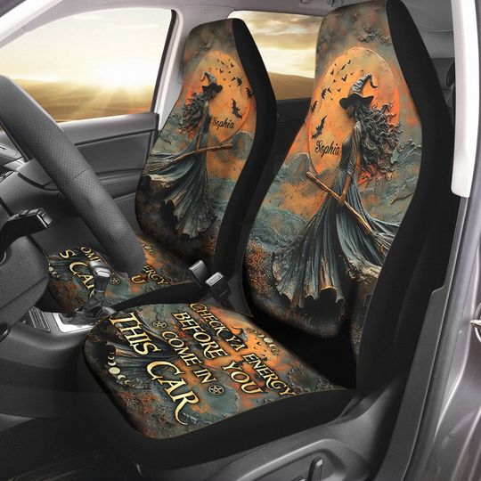 Discover Smoke Of Air And Fire And Earth - Personalized Witch Car Seat Covers