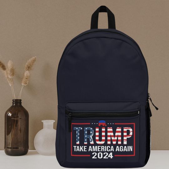 Discover Trump 2024 Campaign Backpack - Patriotic Take America Again Rucksack