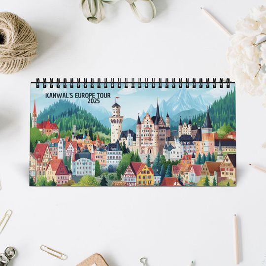 Discover Custom European Desk Calendar 2025