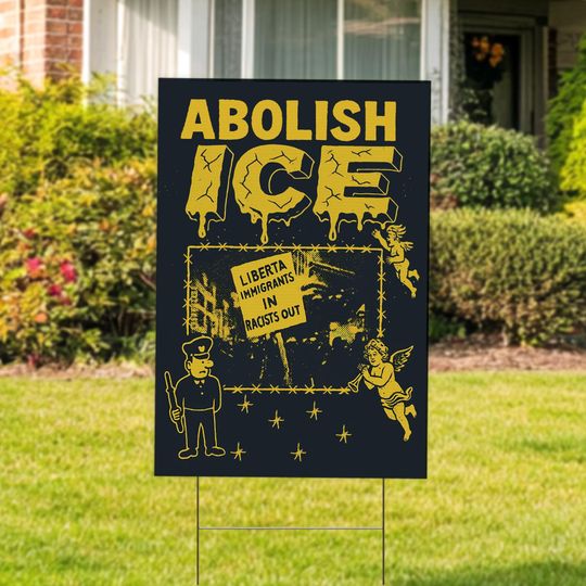 Discover Abolish ICE Yard Sign, Protest Yard Sign, Resist Yard Sign, FDT Anti Yard Sign