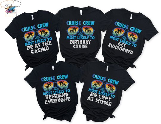 Discover Most Likely to Cruise T-shirt,Family Most Likely to, Family Cruise 2025 Shirt, Funny Cruise Shirts, Matching Cruise Shirt,Group Cruise Shirt