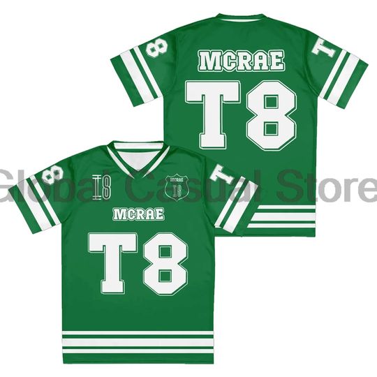 Discover Tate McRae T8 T-shirt 2025 Miss Possessive Tour Football Jersey