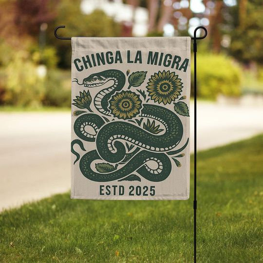 Discover Chinga La Migra Garden Flag, Anti  Flag, Immigrant Rights