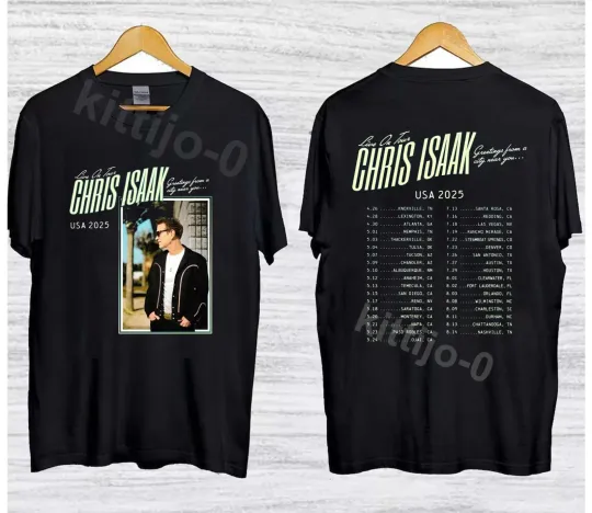 Discover CHRIS ISAAK Tour Date 2025 T-Shirt, fan gift