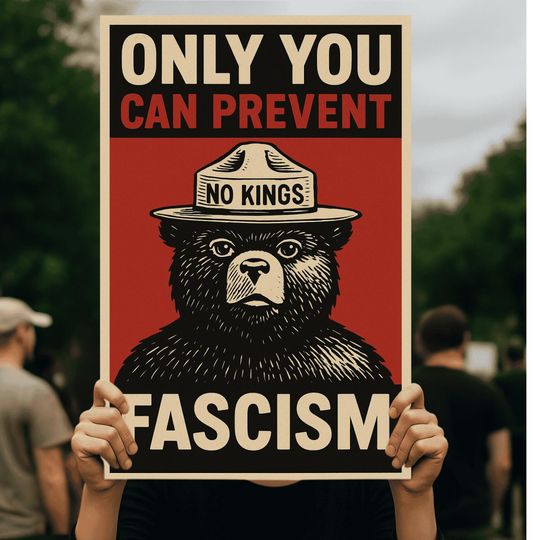 Discover Only You Can Prevent Fascism Protest Sign