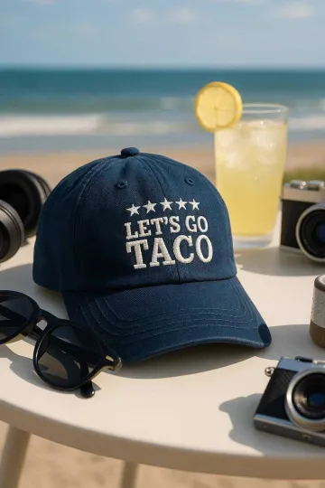 Discover Embroidered Let’s Go TACO Hat