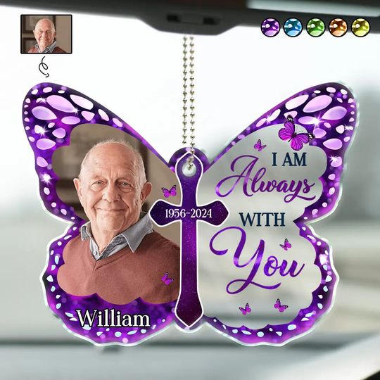 Discover Custom Photo I Am Always With You - Personalized Acrylic Car Hanger