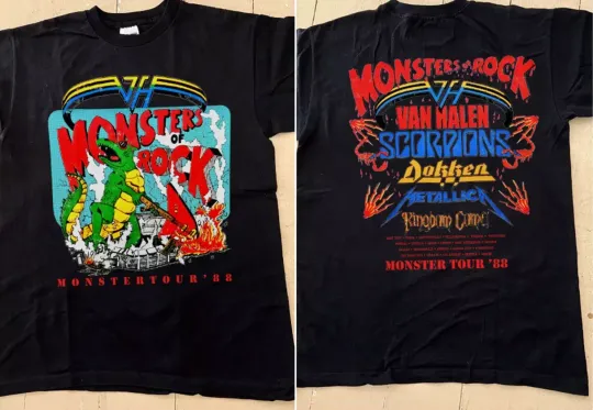 Discover Monsters of Rock T-Shirt, Vintage 1988 Monsters of Rock Tour T-Shirt