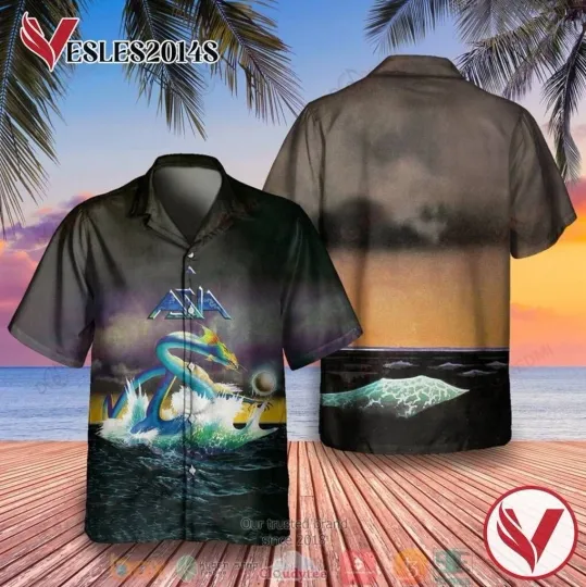 Discover Asia Band Asia Album Black Hawaiian Shirt, Best Gift For Music Lovers