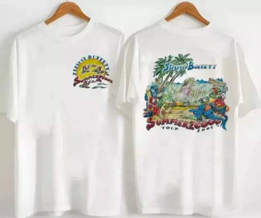 Discover Jimmy Buffett Summerzcool Band Concert Tour T-Shirt