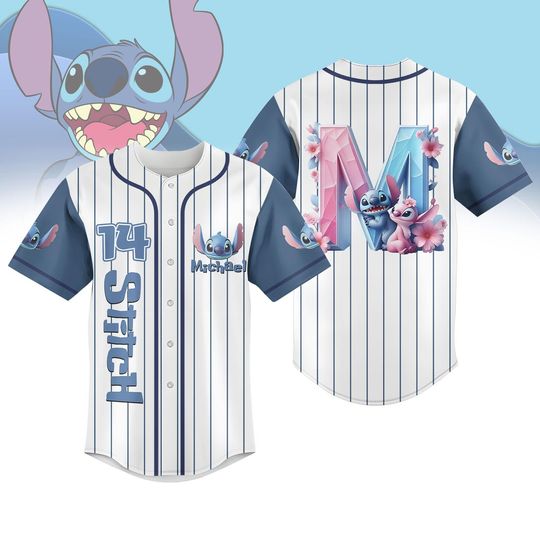 Discover Custom Stitchh And Angel Striped Baseball Jersey