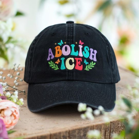 Discover Abolish ICE Hat Rainbow Embroidered Cap