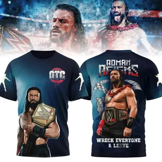 Discover RomanReigns t-shirt 3D All Over Printed Shirts W!!!!!WE Hot Shirt New