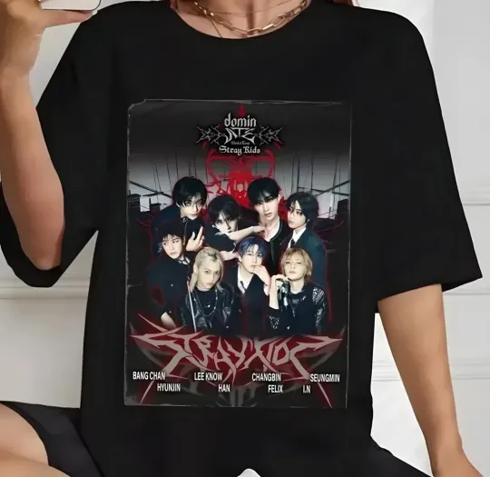 Discover Stray Kids DominATE World Tour US 2025 SKZ Kpop Concert T-Shirt