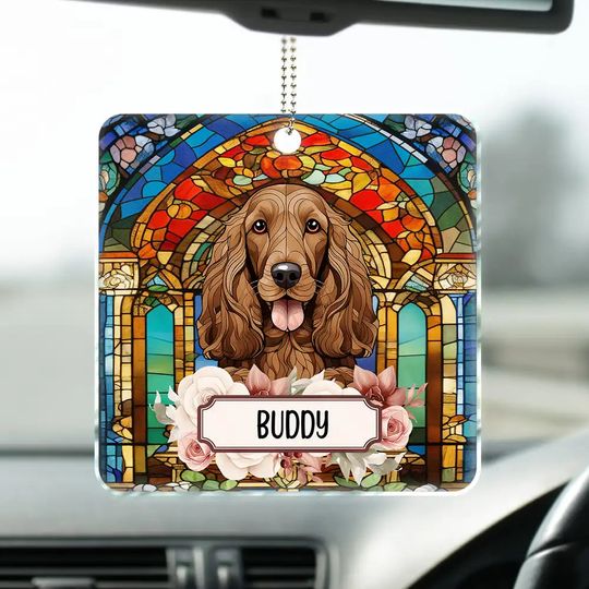 Discover Best Friend For Life Dog Cat Stained Glass - Personalized Acrylic Car Hanger