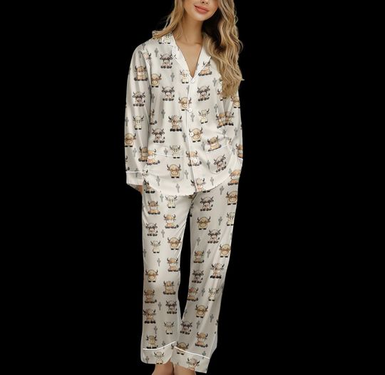 Discover Cute Cowgirl Satin Pajamas Set