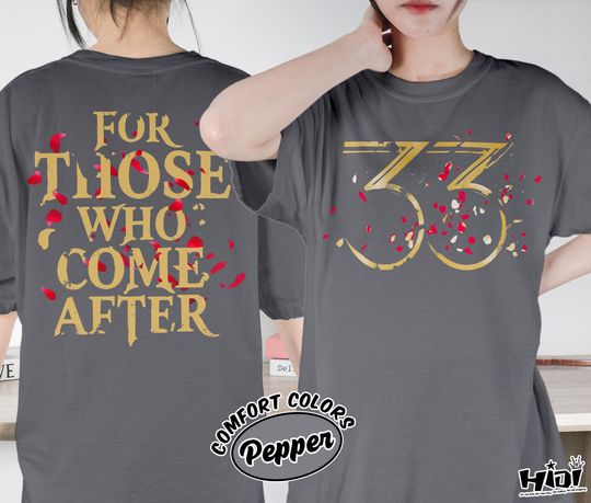 Discover Clair Obscur Expedition 33 T-Shirt, Distressed Gold 33