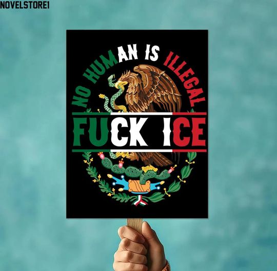 Discover Chinga La Migra Spring, Anti ICE Flag, Fuck ICE Flag Liberal Protest Sign
