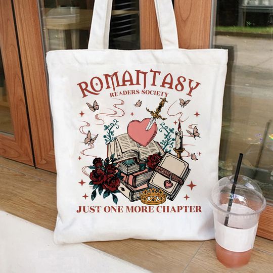 Discover Romantasy Book Tote Bag Canvas Tote Bag