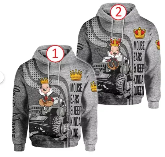 Discover Mouse King And Queen  3D HOODIE HALLOWEEN GIFT US SIZE CHRISTMAS GIFT BEST PRICE