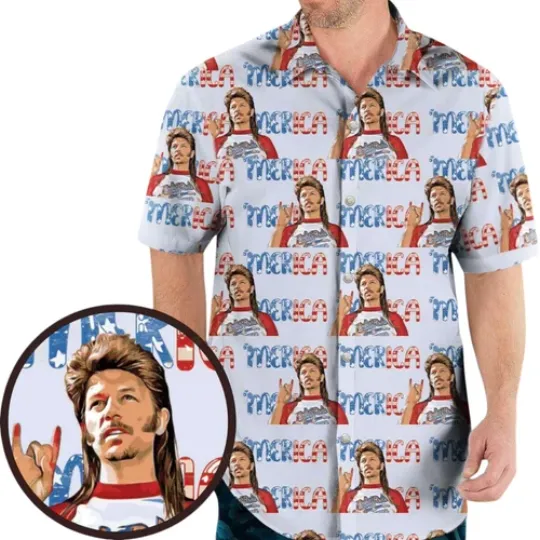Discover Joe Dirt 8216Merica 4th Of July Pattern Hawaiian Shirt Funny Hawaiian Shirts