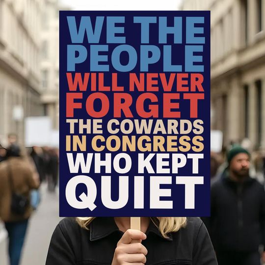 Discover We The People Will Never Forget Protest Sign  No Kings Anti-Trump , Political Activist Rally Sign