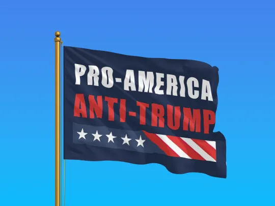 Discover Pro American Anti Trump House Flag, Political Protest Sign, No MAGA Anti Fascism