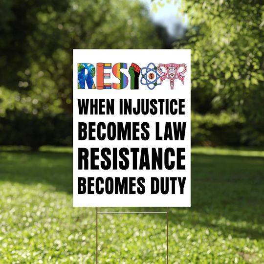 Discover Resistance, No Kings In America Sign, Anti-Trump, Political Activist Poster, Rally Sign, Resist Fascism