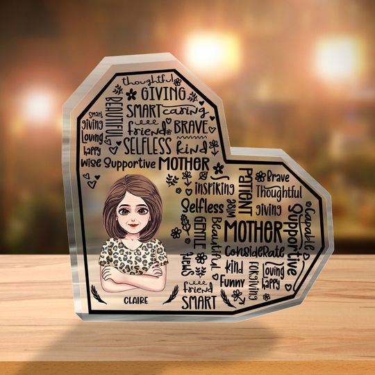Discover Mom You Are Beautiful - Personalized Mother's Day Mother Custom Shaped Acrylic Plaque