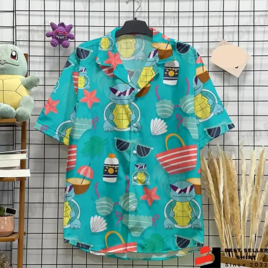 Discover Squirtle Hawaiian Shirt PKM Aloha Shirt