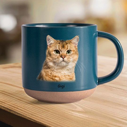 Discover Custom Photo For Cat Lover Pottery Mug