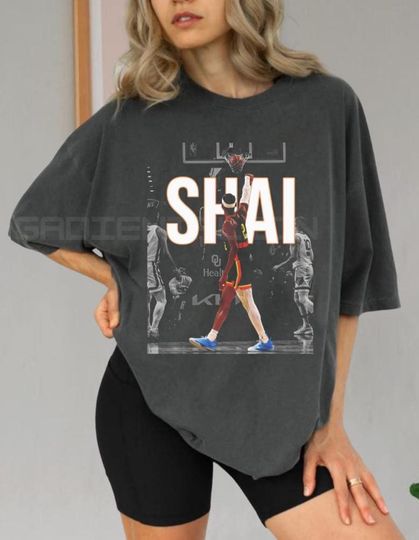 Discover Vintage Shai Gilgeous-Alexander SGA Shirt, Retro 90s Basketball Shirt