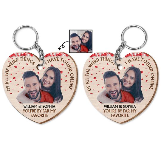 Discover Custom Photo Of All The Weird Thing - Birthday, Anniversary Gift - Personalized Wooden Keychain