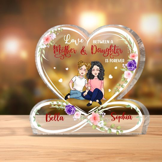 Discover A Love Between A Mother - Personalized Mother's Day Mother Custom Shaped Acrylic Plaque