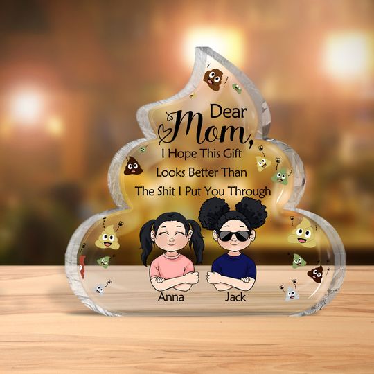 Discover Dear Mom Dear Dad Funny Gift - Personalized Mother's Day Mother Custom Shaped Acrylic Plaque
