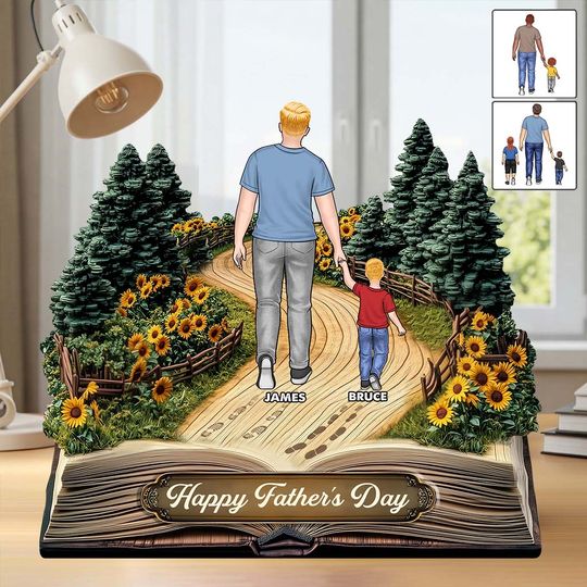 Discover Thank You For Always Being By My Side - Personalized Father Custom Shaped Acrylic Plaque