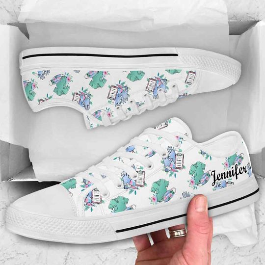 Discover Nurse Work - Personalized Nurse Low Top Shoes