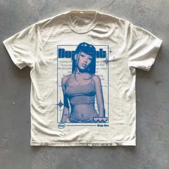 Discover Unisex Music Graphic Tee – Doja Cat Vintage Rap  Retro Shirt Gift Fan